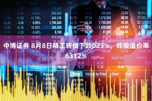 中博证券 8月8日精工转债下跌023%,转股溢价率6312%